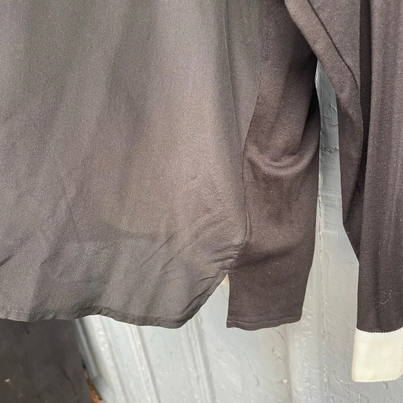 Pink Tartan Black Silk Grosgrain Accent Blouse, size M - Picture 6 of 10